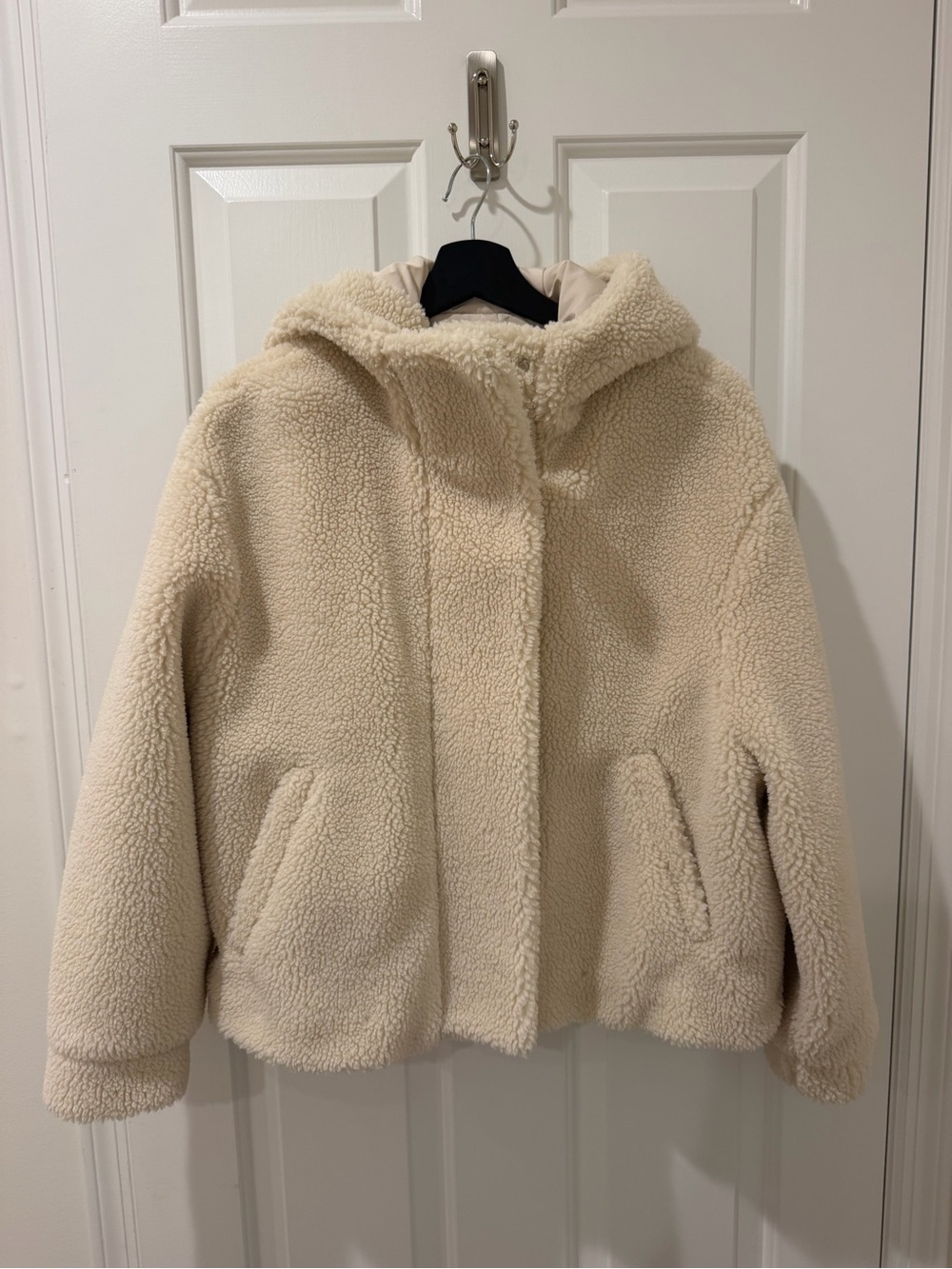Zara Beige Hooded Teddy Coat